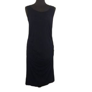 Isabel Womens Maternity Dress Blue Midi Sleeveless Size Large Summer